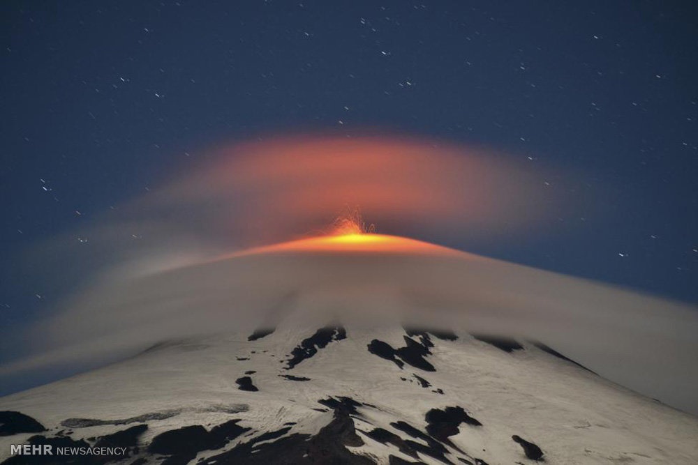 فوران آتشفشان در شیلی